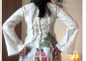 Cream Printed Kurta