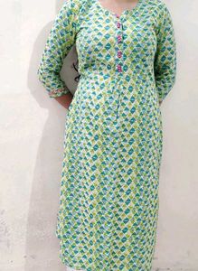 Green Jaipur Kurti