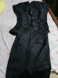 Elegant Black Kurta Set with Sequins