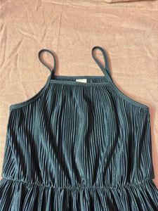 Pleated Spaghetti Strap Dress