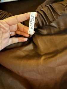 Brown Satin Skirt - Elegant &amp; Chic
