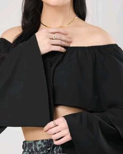 Chic Off-Shoulder Ruffle Crop Top