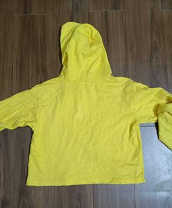 Vibrant Yellow NASA Graphic crop Hoodie..