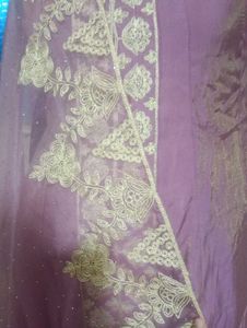 Elegant Lavender Kurta with Embellishments