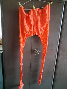 Elegant Orange Anarkali Suit Set