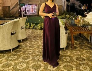 Elegant Plum Maxi Dress