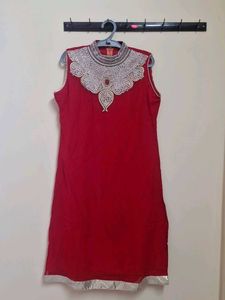✨ Red Embroidered Kurti ❤️ ✨