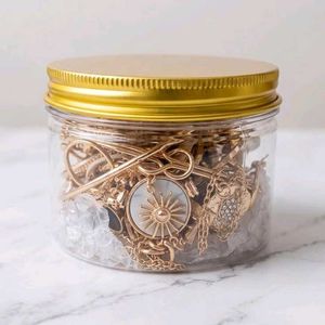 Assorted Mix Gold Jewelry Jar