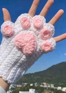 Cute Paw Fingerless Gloves✨
