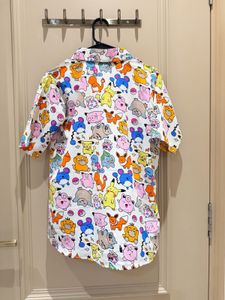 Pokemon Cartoon Print Button-Up Shirt