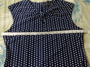Chic Navy Polka Dot Dress