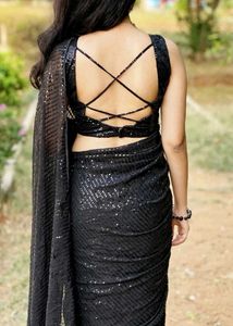 Sequin Black Saree