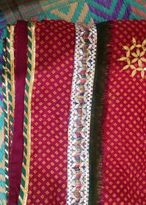 Bandhni Gotta Patti Work saree