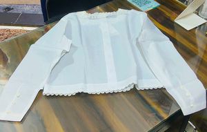 Fab White Cropped Long Sleeve Top