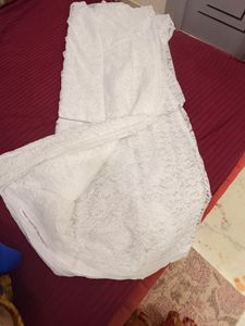 White Lace saree