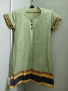 Elegant Green Kurti With Dupatta