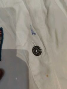 Unique Tie Applique Oversized Shirt