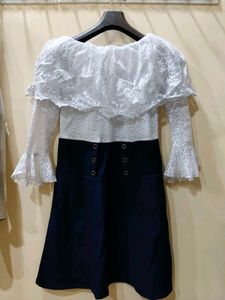 Elegant White Lace Off-Shoulder Dress