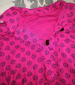 Vibrant Pink Printed top