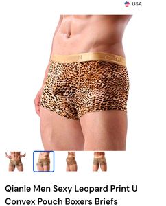 Cockcon Leopard Print U convex pouch