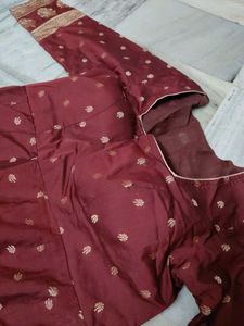 Combo of Maroon Gown with Golden Border