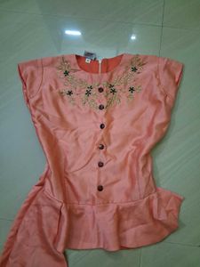 Designer Peach y2k top