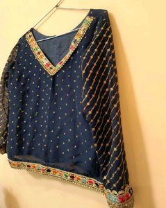 Elegant Navy Blue Embellished lehnga choli