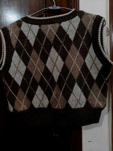 Argyle Knit Vest Sweater