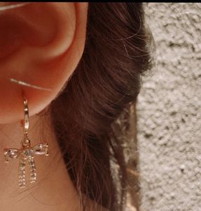 Sparkling Bow Earrings gold