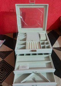 Jewelry Organizer Box with Mirror
