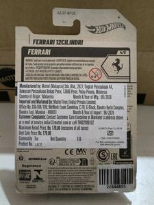 HOTWHEELS FERRARI 12 CILINDRI