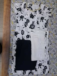 White & Black 3 piece Suit