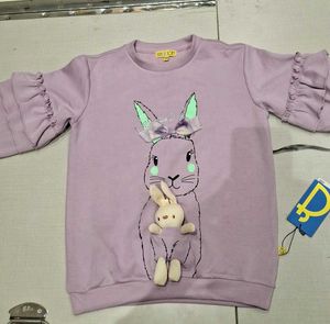 Cute Purple Bunny Sweatshirt