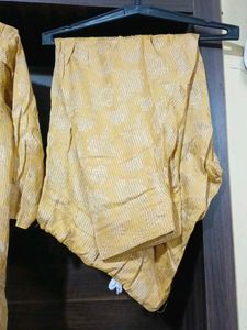Yellow Embroidered Kurta Set with Dupatta