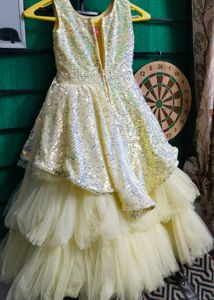 Sparkling Sequin &amp; Ruffle Gown