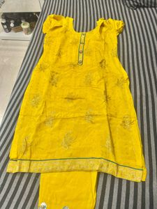 Yellow &amp; Blue Kurta Set