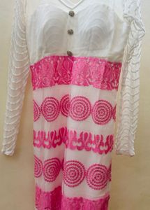 Beautiful Pink Embroidered Kurta