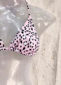 Stylish Cheetah Print Bikini Top