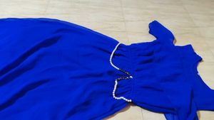 Royal Blue Cold Shoulder Maxi Dress