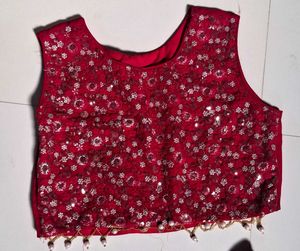 Maroon Embroidered Sharara Suit Set