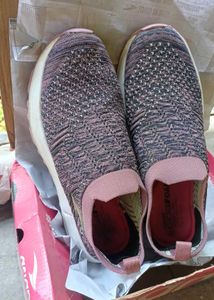 Comfortable Pink &amp; Grey Knit Slip-on Sneakers