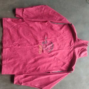 Maroon High Neck T-shirt