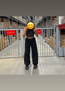 Black parachute Pants