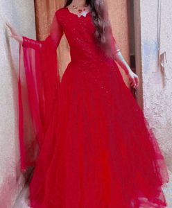 Stunning Red Embellished Gown