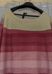 Premium Love Pink Striped Top 🤩