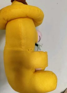 Cute Yellow Teddy Bear with Hat and 'LOVE' Heart S