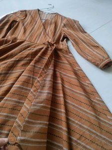 Stylish Striped Wrap Dress