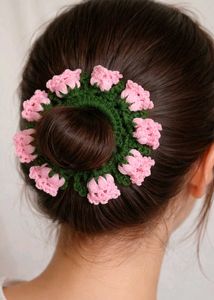Handmade Crochet Flower Hair Clip