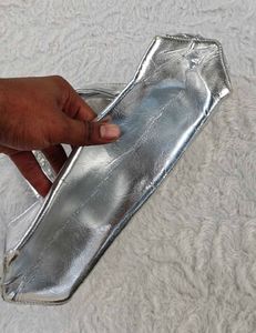 Shiny Silver Tote Bag