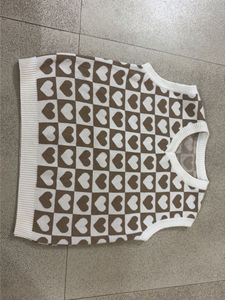 Heart Print Knit Vest